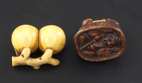 Two Japanese netsuke, 19th century,